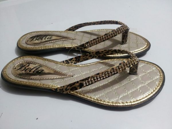 Rasteirinha com Strass Onça Ref. R05