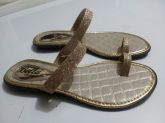 Rasteirinha com Glitter Dourada Ref. R13
