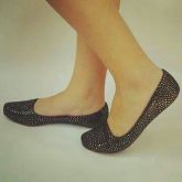 Sapatilha com Bolinhas Preta Ref. S14